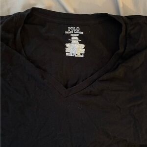 Polo by Ralph Lauren Men's Black V-Neck Polo